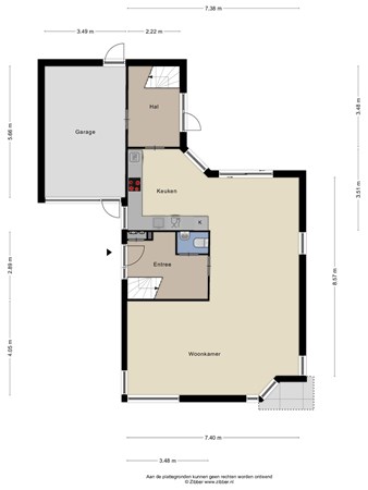 Floorplan - Zuiderbuuren 20, 9363 HK Marum